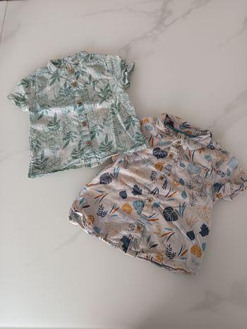 Lot de 2 chemises manches courtes orchestra 12 mois 