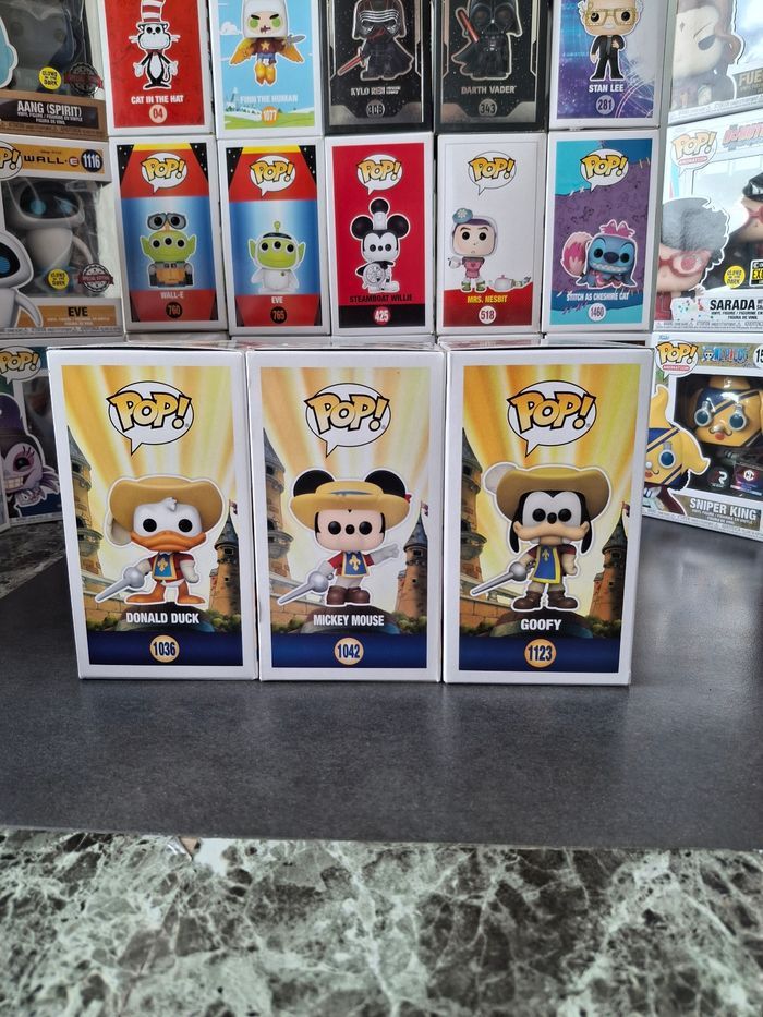 Lot 3 funko pop mickey et les 3 mousquetaires - photo numéro 1