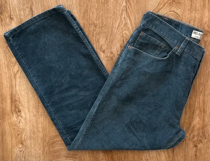 Jean/pantalon "velours" bleu Levi's 559, homme, taille : W 38 L 30 (48 taille française) - photo numéro 4