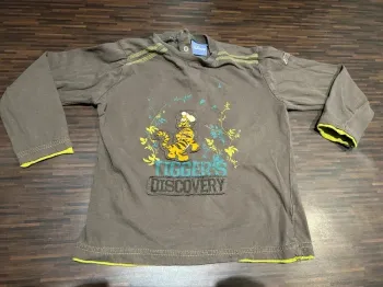 T shirt manches longues garcon en coton vert Tigrou Disney taille 5 ans