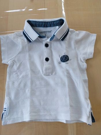 Polo bébé garçon 9 mois blanc
