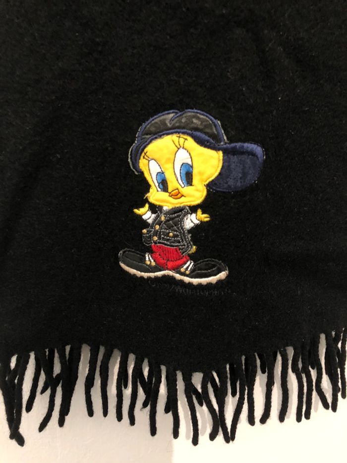 Écharpe noire 100% laine Emmanuel Schvili toute douce - photo numéro 2