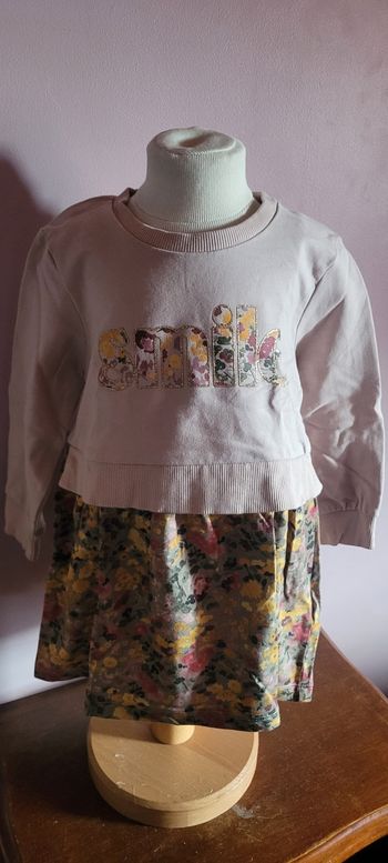 Robe manches longues fleuries