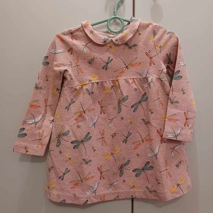 Robe rose à libellules Zara 3-4 ans