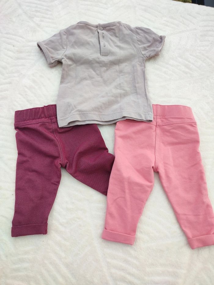 Lot 3 mois legging jeans et tes shirt - photo numéro 2