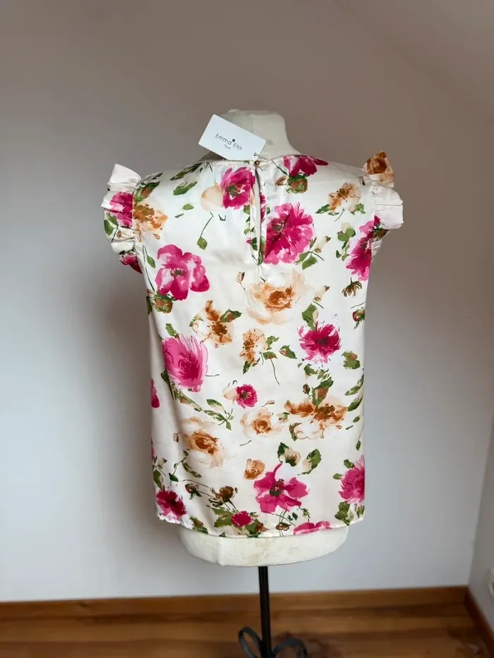 Superbe blouse fluide neuve avec étiquette Emma & Ella fleurie 🌸 XL 42 - photo numéro 6