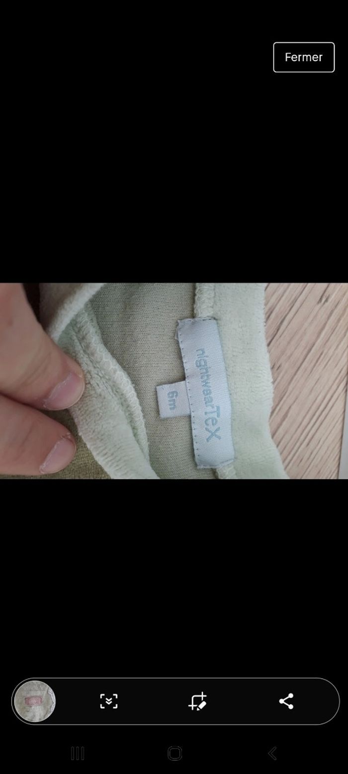 Pyjama velour vert - photo numéro 4