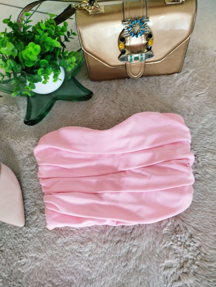 Bustier top drapée semi rigide S/M ZARA lo - photo numéro 10