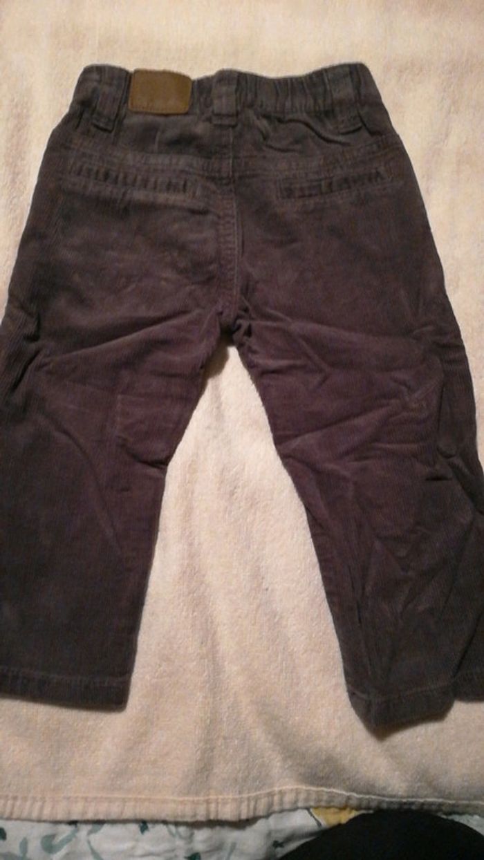 Pantalon velours marron grain de blé 18 mois - photo numéro 3