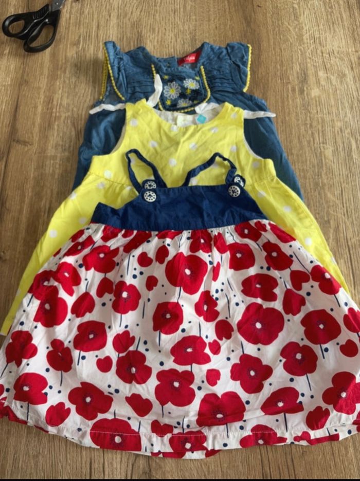 Lot de 3 robes bébé filles