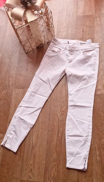 Pantalon blanc creme zara