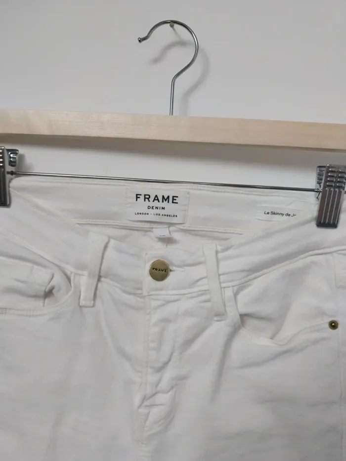 Jean blanc skinny Frame 34 - photo numéro 4