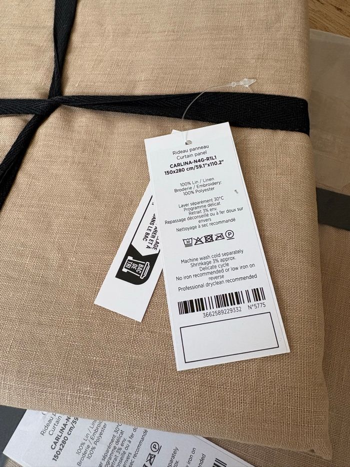 Très jolies paires de rideaux Madura en lin - photo numéro 4