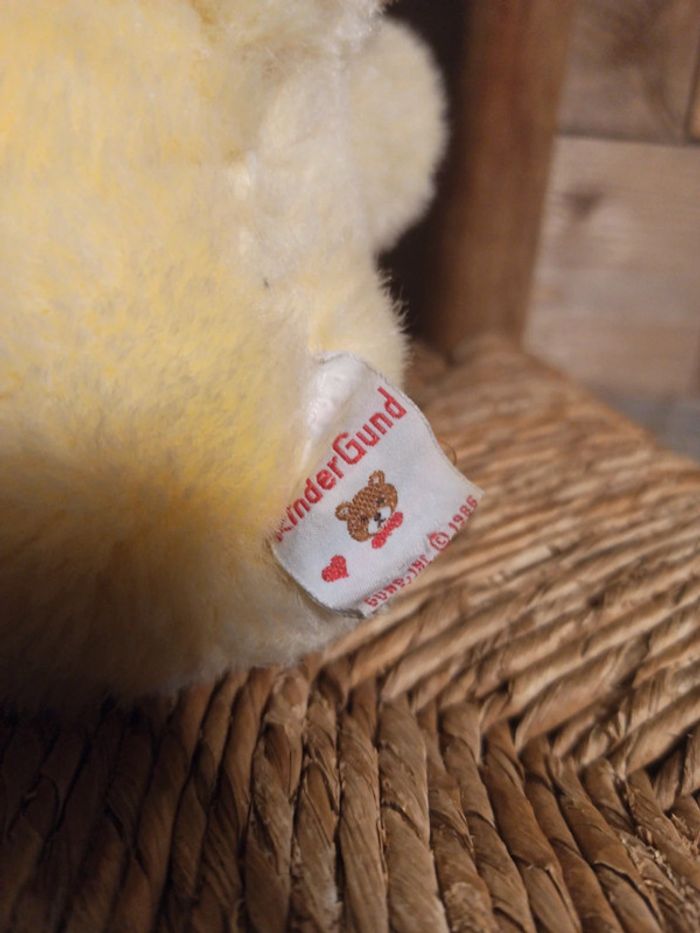 peluche singe jaune Kinder gund 1986 tbe - photo numéro 3
