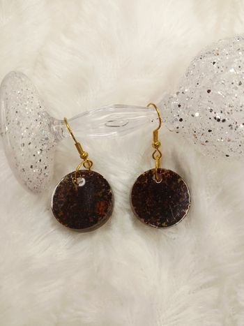 Boucles d'oreilles couleur café