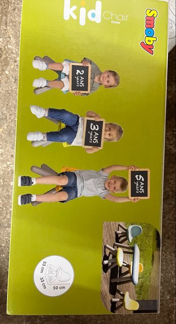 Lot kid table + 3 chaises smoby