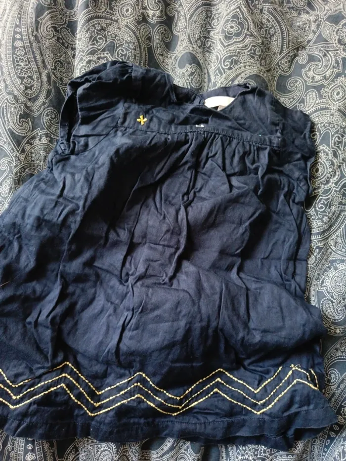 Robe manches courtes cadet Rousselle 12 mois bleu - photo numéro 5