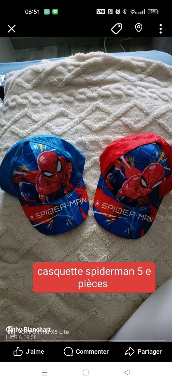 Casquette spiderman