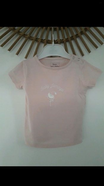 Tee-shirt flamant rose 18mois