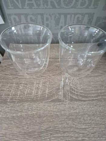 Delonghi Lot de deux verres double paroi  cappuccino