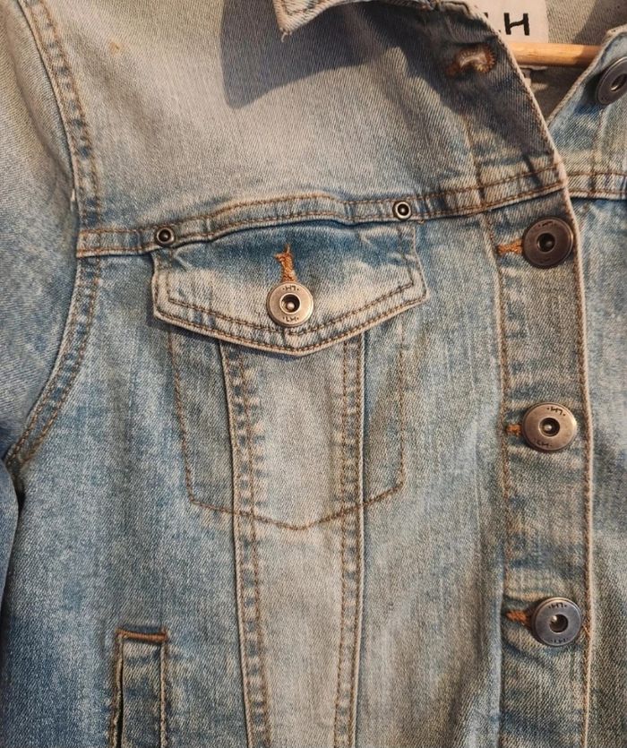 Veste en jean bleu clair – Denim coton stretch – Taille M – Très bon état - photo numéro 3
