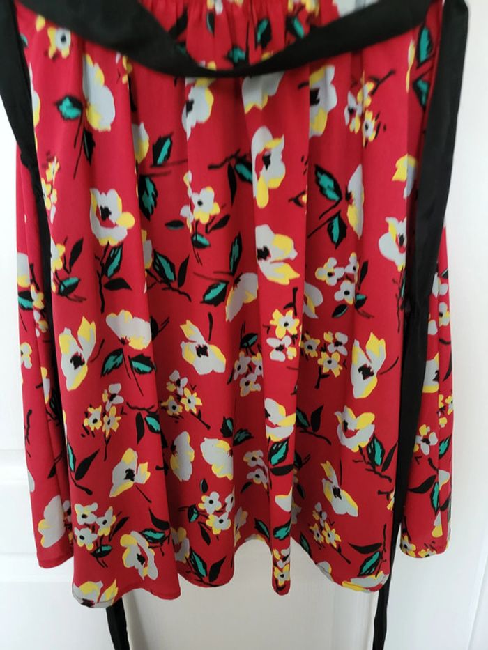 Robe rouge fleurie Peace & Love - photo numéro 4