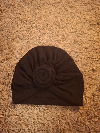 Turban nœud noir femme TU