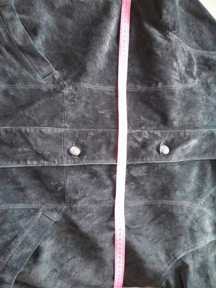Beau manteau veste en cuir de porc véritable taille 42 - photo numéro 12