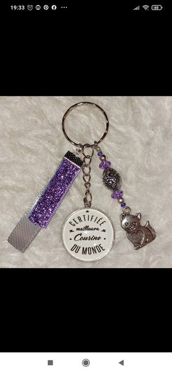 Porte clé cousine " Meilleure cousine du monde "