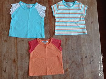 T-shirts été fille, TEX Baby, taille 3 mois, NEUF