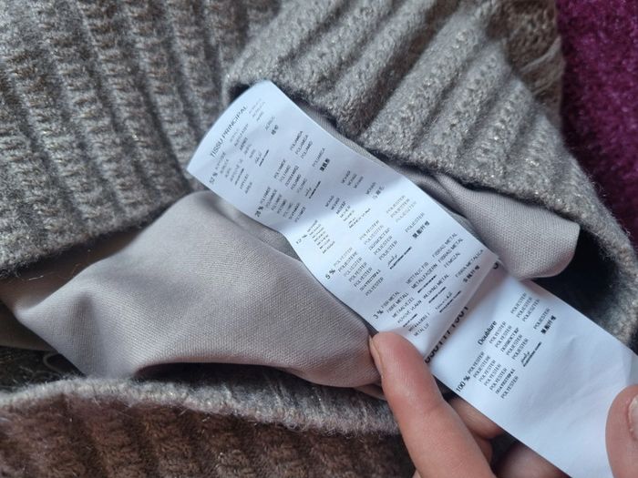 Jupe trapèze mohair en maille beige - photo numéro 10