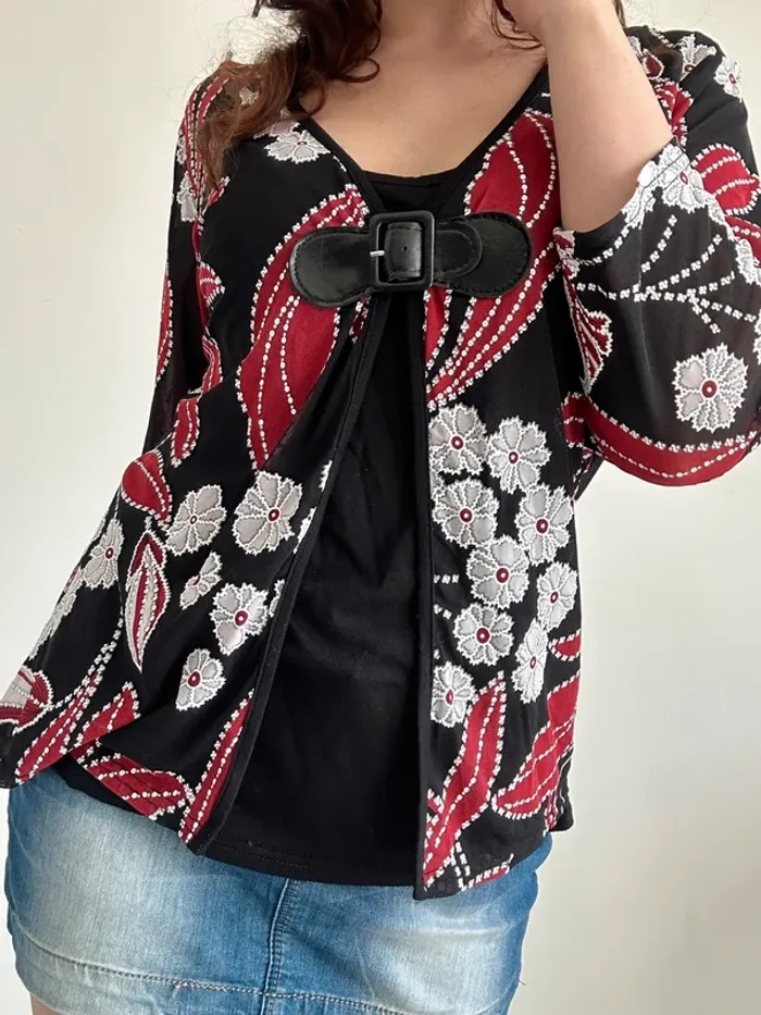 Haut vintage y2k années 2000 à motifs taille L - photo numéro 5
