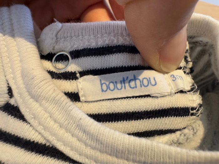 Pull à rayures bébé garçon taille 3 mois - photo numéro 3