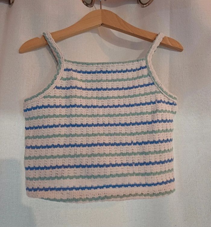 Haut crochet rayé fille kiabi taille 6 ans - photo numéro 3