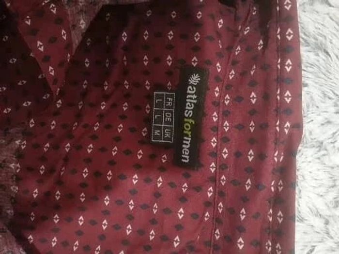 Autre chemise Atlas for Men bordeaux taille L - photo numéro 4
