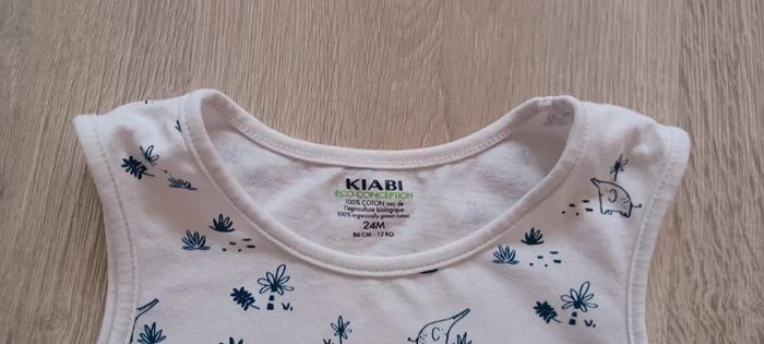 Débardeur bébé garçon Kiabi, motif petits elephants, taille 24 mois, en très bon état. - photo numéro 5