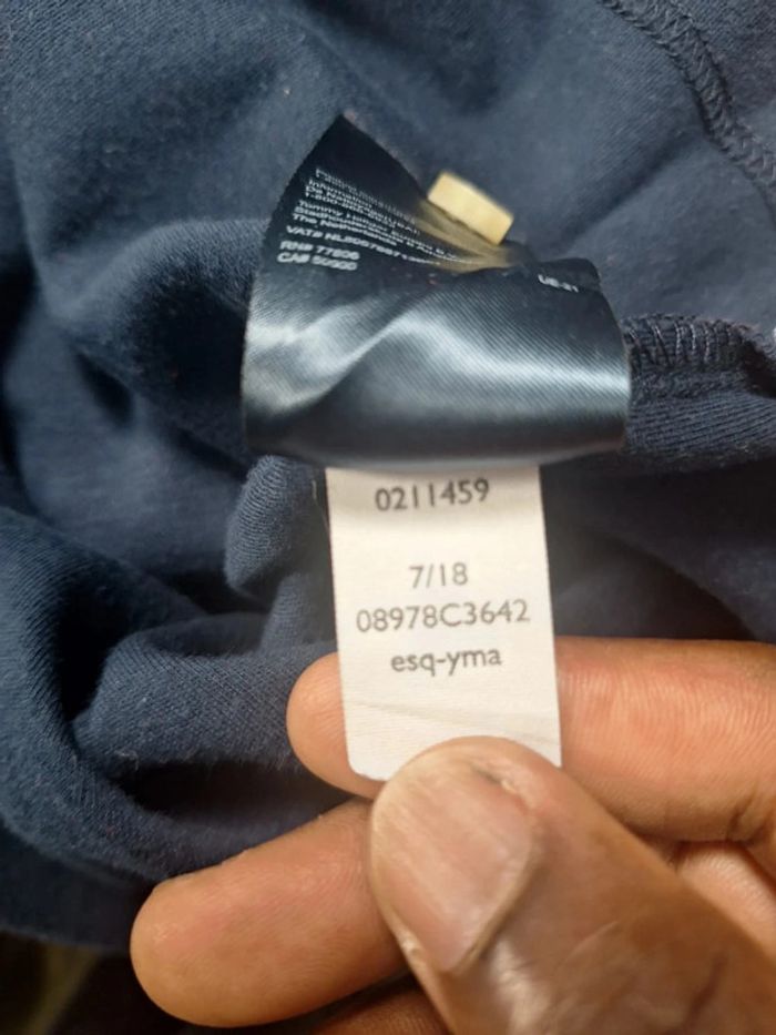 Polo tommy hilfiger bleu foncé - taille L 100% coton - logo brodé (34) - photo numéro 10