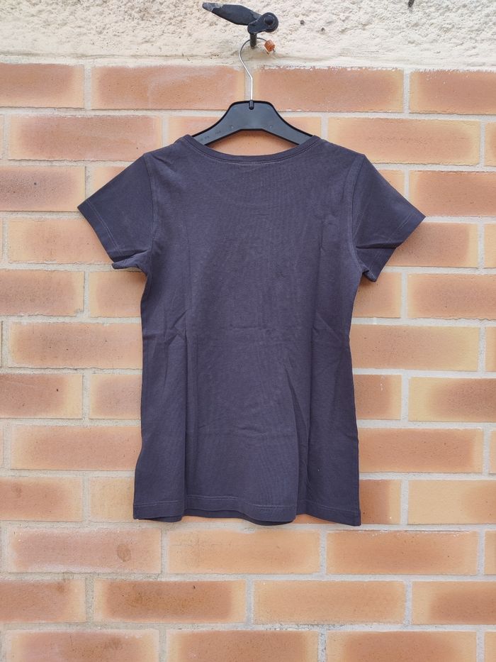 Lot fille 12 ans Zara & H&M – pantalon rose mauve + t-shirt tête de mort strass - photo numéro 9