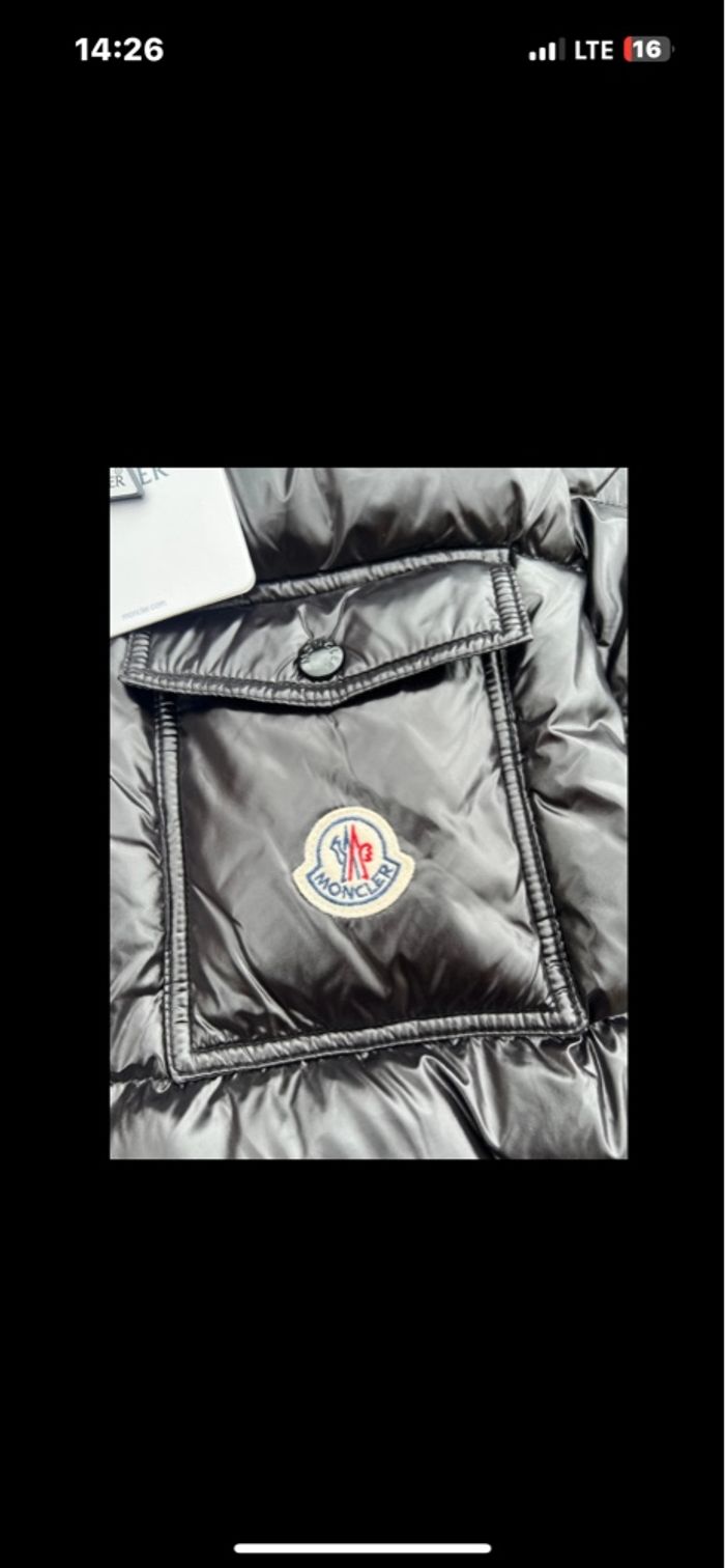 Doudoune Moncler noire brillante homme M neuve - photo numéro 2