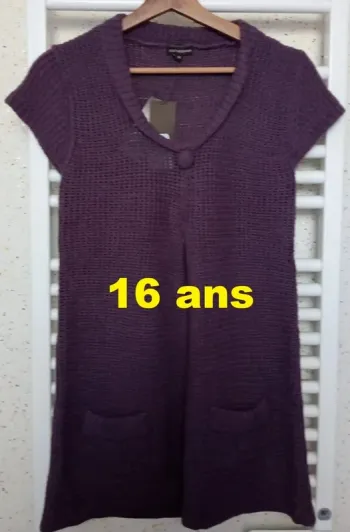 Robe / pull long violet Best Mountain Taille 16 ans