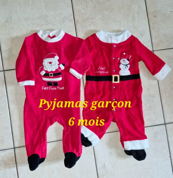 Pyjamas velours garçon 6 mois