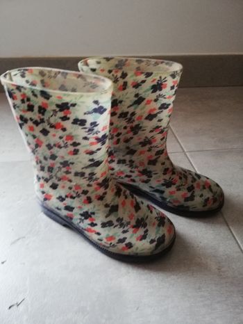 Bottes de pluie fille motif fleurs pointure 30