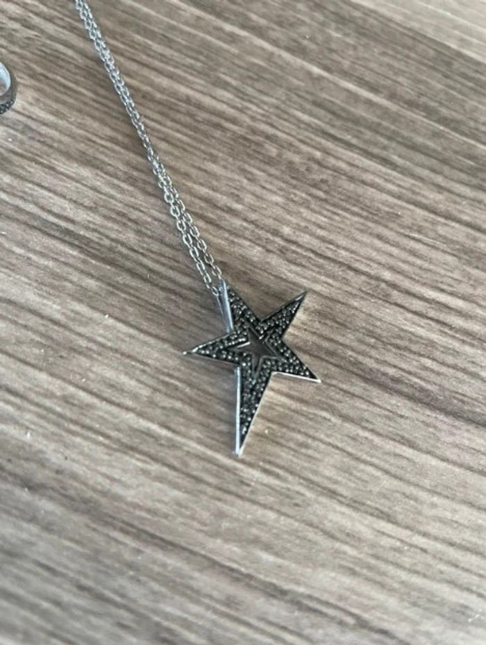 Collier+bague en argent Thierry Mugler - photo numéro 3