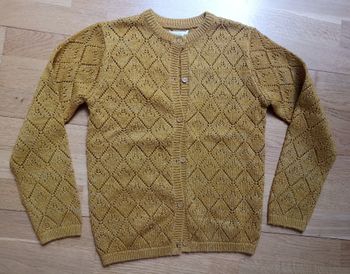 Gilet fille jaune moutarde 10 ans