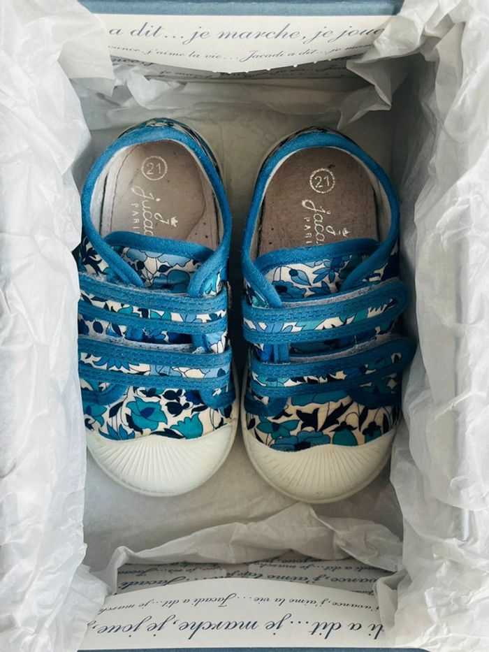 Tennis à scratch en toile Liberty exclusif Poppy and Daisy Jacadi P-21 - photo numéro 3