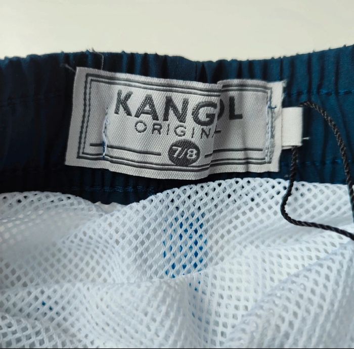 Short de bain neuf bleu taille 7/8 ans Kangol original - photo numéro 4