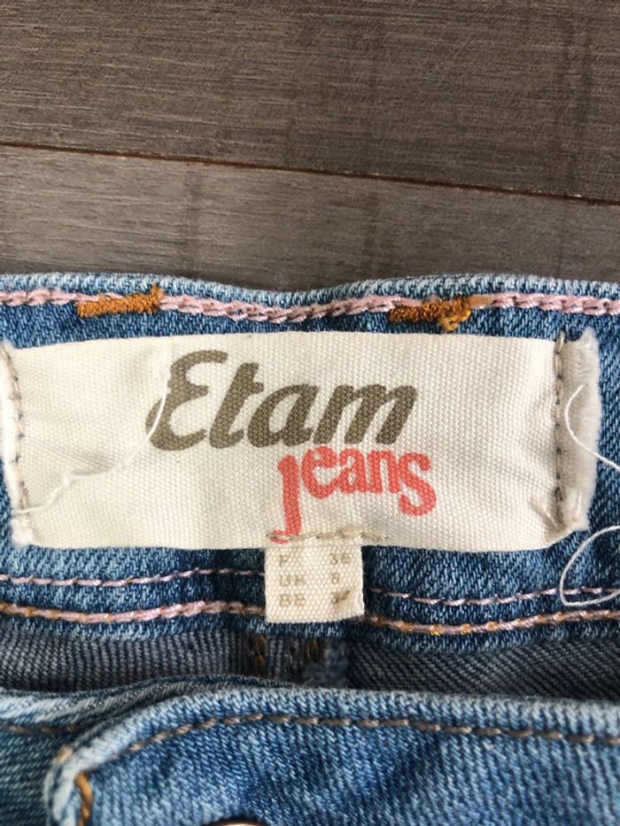 Short en jean Etam stretch taille 36 bleu clair - photo numéro 3