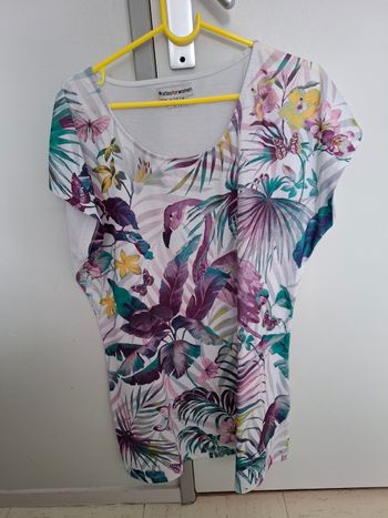 T-shirt motif Flamant rose