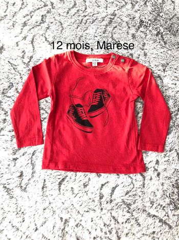 Tee shirt rouge basket Marèse G12m