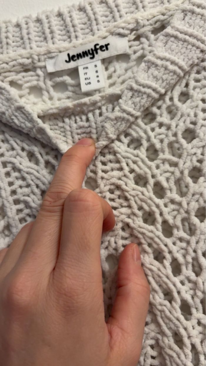 Pull crochet et jupe longue en soie - photo numéro 3